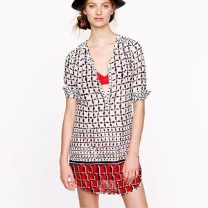 J. Crew Cubist Houndstooth Tunic Cover-Up